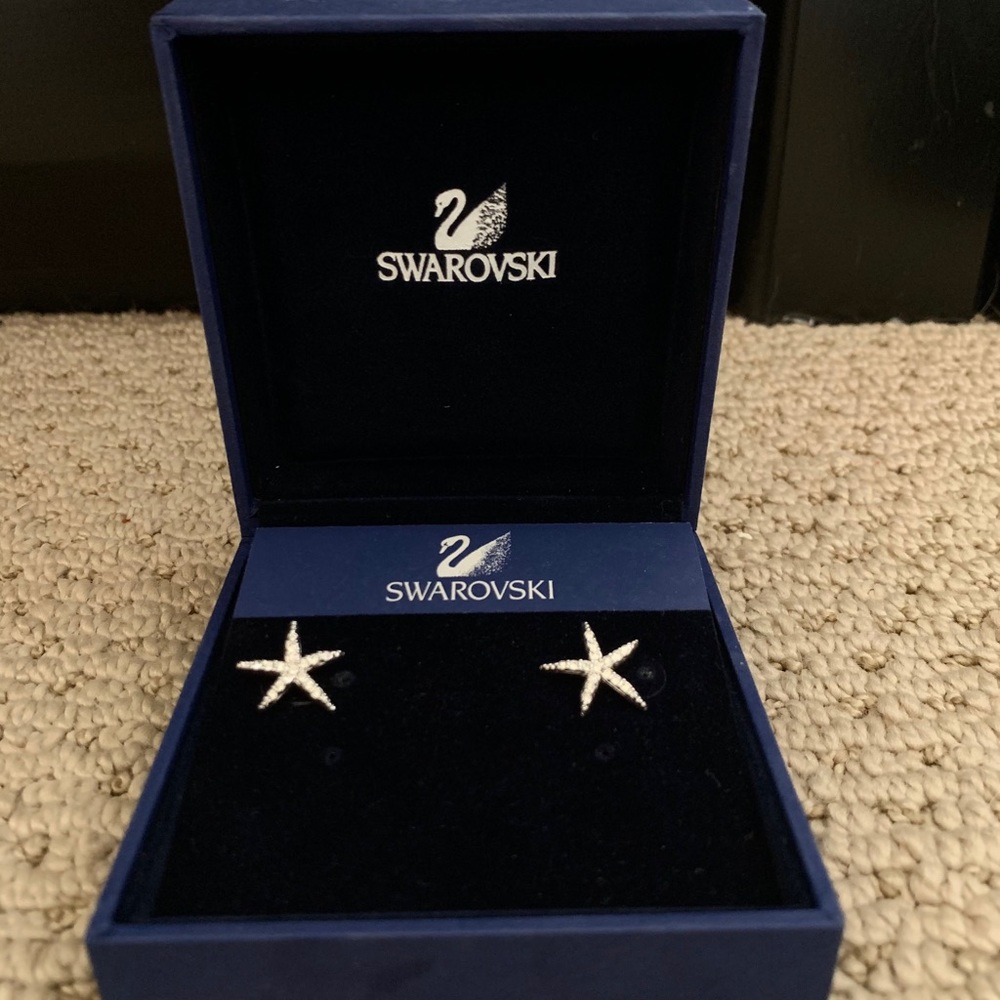 Swarovski starfish diamond earrings